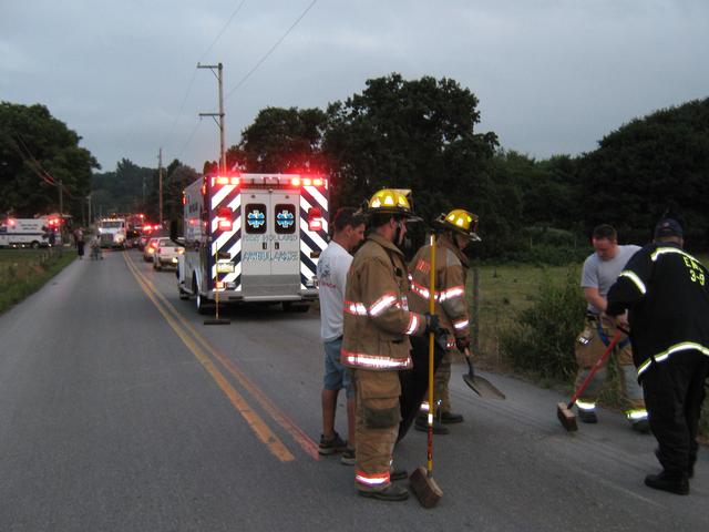 Helping the fire Dept with cleanup after a minor MVA
